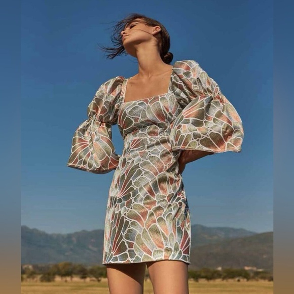 AZULU Floral Patterned Dress - Size 2